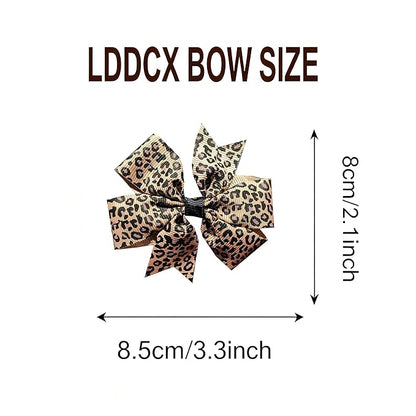 Baby girls leopard hair bow Clips Pin,leopard print bow hairpin for women(FD62-Z-B)