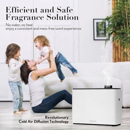 JCLOUD Smart Scent Air Machine 1000ML, Hotel Scent Diffuser Cover Up to 4500 Sq. Ft., Waterless Cold Air Diffuser for Home, Aromatherapy Diffuser for Essential Oils Large Room, White