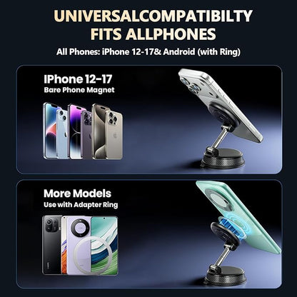 360° Adjustable Car Aromatherapy Tablet Magnetic Phone Holder, Compatible with iPhone 17 Pro Max, 16, 15, 14, 13, 12, Air Plus & More. Perfect for Car, Kitchen, Bedroom, Gym & More