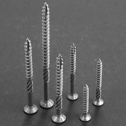 #10 * 3-1/2" 304 Stainless Steel Deck Screws, (65pcs) 1 lbs.Exterior Wood Screws, Rust Resistant Epoxy Coated, Bronze, T20 Star Bit