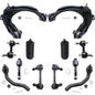 Detroit Axle - 12PC Front Upper Control Arms, Sway Bars, Inner and Outer Tie Rods w/Boots Replacement for 2004-2008 Acura TSX -