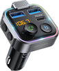 UNBREAKcable Bluetooth FM Transmitter for Car, PD 38W Fast Charging, Wireless Bluetooth FM Radio Adapter, Car Kit with Hands-Free Calls, HiFi Bass Boost MP3 Music Player Support USB Drive