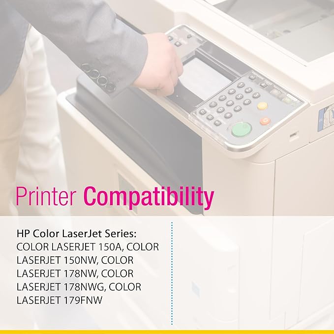 CS Replacement Compatible with HP 150A Toner Cartridge W2062A to use with 150NW 178NW 178NWG 179FNW (Yellow, 1-Pack)