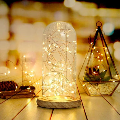 2 x 20LEDs Fairy Lights Battery Operated, Silver Wire 2 Mode Chains String Lights for Bedroom Christmas Party Decoration (Warm White, 6.6)