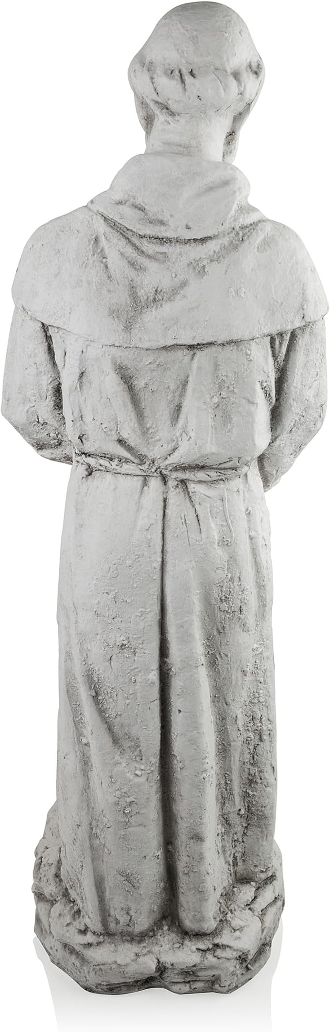 Alpine Corporation 45" Tall Outdoor Saint Francis Birdbath Statue Yard Art Decoration, Light Gray