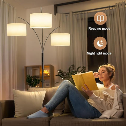 Upgraded 36W Floor Lamps for Living Room - Super Bright Dimmable Tree Floor Lamp with Remote & Touch Control, Tall Lamp for Living Room Corner, Bedroom, Office