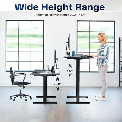 VIVO Large Electric 83 x 30 in Standing Desk, Memory Height Adjustment, 1B Series, Holds 220 lbs, Black Top Black Frame, DESK-KIT-1B8B
