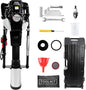 Gas Powered 4 Stroke T Post Driver Hammer Drills, 37.7CC Gasoline Engine Pile Driver, Gasoline Petrol Garden Fencing Tool Machine with 3 Post Driving Head, 49mm, 69mm, 100mm