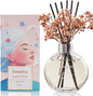 Flower Reed Diffuser Set 5.07oz Satin Rose Scent Diffuser with Sticks Home Fragrance Reed Diffuser for Bathroom Shelf Decor