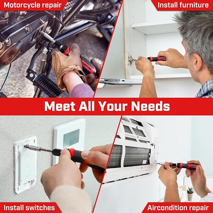Multi Ratcheting Screwdriver Set: 21 in 1 Magnetic Multiple bits Suitable for Everyday Household Use
