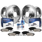 Detroit Axle - Brake Kit for 4WD 6 Lugs Ford F-150 Lincoln Mark LT Disc Brake Rotors Ceramic Brakes Pads Front and Rear Replacem
