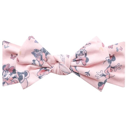 Copper Pearl Baby Stretchy Soft Knit Headband Bow Minnie Mouse