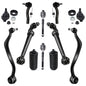 Detroit Axle - 12pc Front End Kit for 2007-2012 Ford Fusion Lincoln MKZ, 2007-2009 Mercury Milan, Lower Forward & Rearward Contr