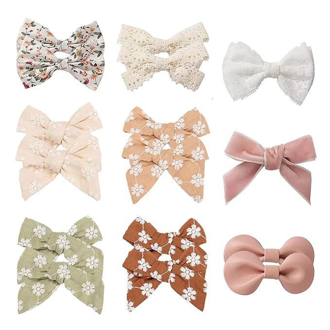 Baby Hair Clips Fully Lined Non Slip Hair Pins Baby Girls Hair Bows Barrettes Hair Accessories for Little Girls Infants Toddlers