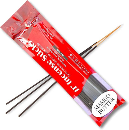Aroma Depot Mango Butter Exotic 11'' Incense Sticks. Approx. 85 to 100 Sticks Per Bundle, Each Natural Stick Burns for 45 mins to 1 Hour Each. Long Lasting. Guarantee 100% Pure