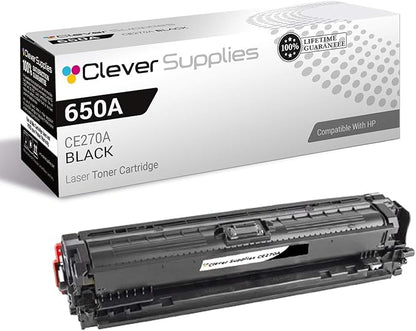 CS Replacement Toner Cartridge Compatible with HP Enterprise CP5525dn CE270A Black 650A Color CP5520 CP5520dn CP5520n Enterprise M750 CP5520dn M750dn CP5520n Black