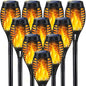 10Pack Solar Lights Outdoor, Solar Torch Lights Outdoor Flickering Flame for Outside Decorations, Waterproof Garden Light Solar Powered , Torches Flame Light for Outside Yard Patio Lawn Garden Decor