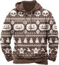 Halloween Hoodie Men Graphic Pumpkin Ghost Printed Sweatshirt Casual Trendy Long Sleeve Halloween Hooded Tops with Pockets