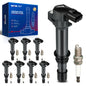 KAX 8-Pack Ignition Coils and Iridium Spark Plug Set Compatible with 2002-2008 Liberty, Grand Cherokee, 2004-2008 Dakota, 2007-2