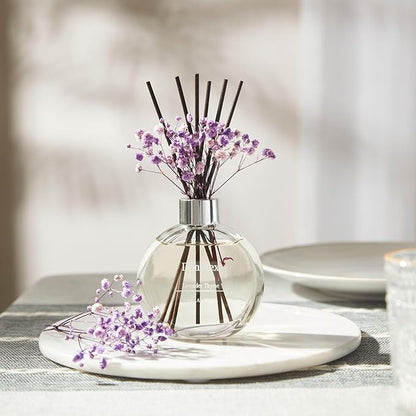 Flower Reed Diffuser Set 5.07oz Lavender Thyme Scent Diffuser with Sticks Home Fragrance Reed Diffuser for Bathroom Shelf Decor