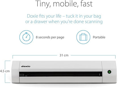 Doxie Go SE - The Intuitive Portable Document Scanner with Rechargeable Battery and Easy Software for Home, Office, or Work from Home