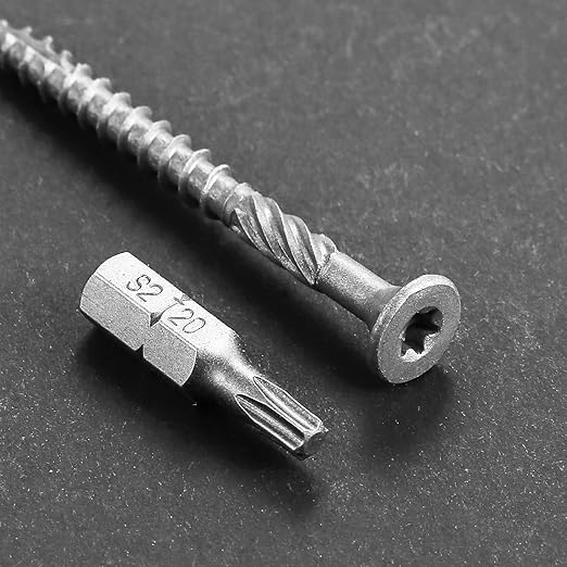 #10 * 4" 304 Stainless Steel Deck Screws, (287pcs) 5 lbs.Exterior Wood Screws, Rust Resistant Epoxy Coated, Bronze, T20 Star Bit