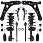 Detroit Axle - 12pc Front End Suspension Kit for Toyota Echo 00-05, Struts w/Coil Spring Lower Control Arms w/Ball Joint Tie Rod
