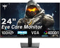 KTC 24 Inch FHD 1080P 100Hz Computer Monitor, VA Panel FreeSync PC Gaming Monitor, HDMI VGA Ports, HDR, 4000：1 Contrast, LowBlue Mode, Ergonomic Tilt Eye Care for Home Office