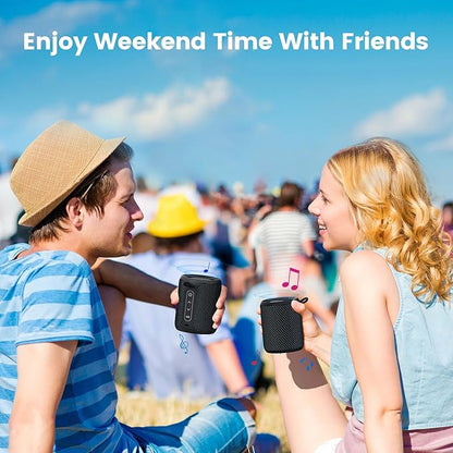 Bluetooth Speaker Wireless,IP67 Waterproof & Dustproof Portable Speaker with Lights,15W Loud Stereo Sound, 2500mAh Battery All Day Playtime, TWS Pairing, BT5.3, Home/Party/Outdoor/Beach (Blue Black)