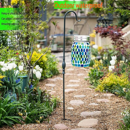 Mosaic Lights Solar Outdoor Hanging Lanterns, Garden Decor Christmas Gifts for Women Mom Grandma Halloween Decor Lights, Outdoor Waterproof Lights, Garden,Patio,Pathway & Yard Décor
