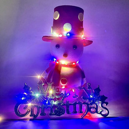 4-Pack Multicolor Christmas Fairy Lights Battery Operated with Timer, 16FT 50 LED String Lights Outdoor Indoor, Twinkle Lights Waterproof for Bedroom Wedding Party Christmas Decoration (Multicolor)