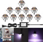 LED Stair Light Low Voltage Waterproof IP65 Outdoor 1-2/5" Recessed Wood LED Deck Lighting Yard Garden Patio Step Landscape Pathway Decor Lamp (10pcs, Cold White)
