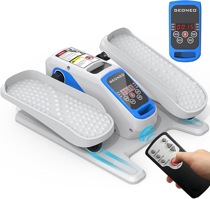 Under Desk Elliptical Machine, Electric Elliptical Exerciser for Senior, Quiet & Small Electric Seated Pedal Exerciser for Home with Display Monitor, Remote Control & 12 Adjustable Speeds