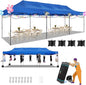 COBIZI 10x30 Pop up Canopy, Heavy Duty Outdoor Party Tents for Parties, Ez up UPF 50+ Waterproof Commercial Canopy with Wheeled Bag can fold, Blue(Windproof Upgraded)
