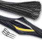 Cable Management Split Wire Loom Sleeve - Cord Hider & Protector for Desk, Pet Chew Proof, Wire Cover Organizer, Flexible Tube for Wires and Cables (5/16 Inch 12FT, Black)