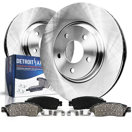 Detroit Axle - Front Brake Kit for 1990-2000 Honda Civic 1990-1991 CRX, Brake Rotors and Ceramic Brakes Pads Replacement: 9.45 i