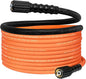 YAMATIC Upgraded Pressure Washer Hose 25 FT 3400 PSI, 1/4" Wear & Kink Resistant Power Washer Hose with Heat Protect Sleeve, Durable Replacement Hose for Uberflex Flexzilla Ryobi