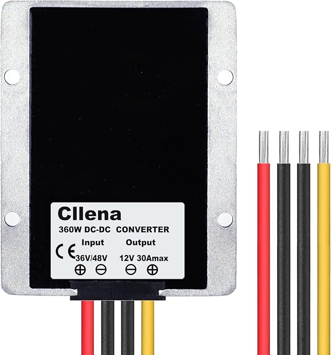 Cellena DC Step Down 360W 48V to 12V 30A Voltage Regulator, Waterproof DC Voltage Reducer for Golf Cart