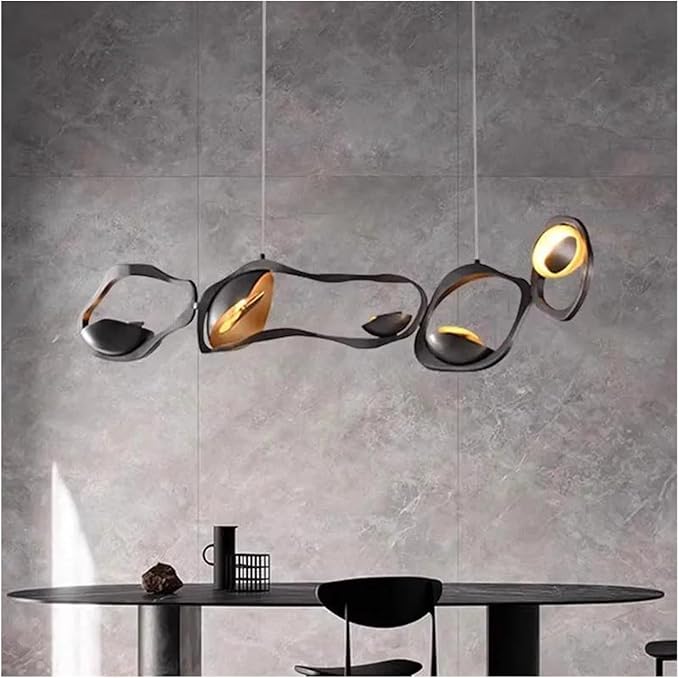 Modern Home Decor Led Lights Pendant Light Lamps for Living Room Chandeliers for Dining Hanging Indoor Lighting,Modern LED Chandelier(APP with RC Dimmable,Length 125)