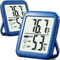Antonki 2 Pack Room Thermometer for Home, Hygrometer Indoor Humidity Meter Gauge, Digital Temperature and Humidity Monitor Sensor for House, Terrarium, Incubator, Greenhouse - Battery Included