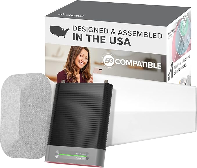weBoost Home Complete | Powerful Multi-Carrier Cell Phone Signal Booster for 5G & 4G LTE | Simultaneous support for all U.S. Carriers - Verizon, AT&T, T-Mobile & more (model# 470145), DIY