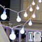 Globe String Lights Battery Operated - 21 Feet 60 Led Twinkle Fairy Lights, 8 Modes with Remote Mini Globe Lights for Indoor Outdoor Bedroom Party Wedding Garden Christmas Tree Decor, Pure White