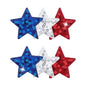 4th of July Baby Hair Clip Patriotic Star Bow Sequin Star Alligator Clip for Newborn Toddler 4th of July Hair Accessories for Kid Blue Red White Bow
