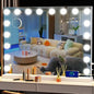 Vanity Mirror with Lights, 32 x 24 Tabletop Hollyhood Makeup Mirror, Hollywood Lighted Mirror with 18 Dimmable LED Bulbs,3 Colors Modes,Touch Control,Metal Frame,