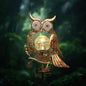 KAIXOXIN LEDs Solar Stake Lights for Garden Metal Warm White, Memorial Gift - Perfect as Remembrance & Sympathy Gifts (Angel-Bronze) (Owl)