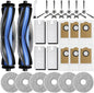 Bluevisk M3 Replacement Parts for Lefant M3 Accessories Robotic Vacuum Cleaner Parts 2 Roller Brush,4 HEAP, 6 Mops, 6 Dust Bags, 6 Side Brushes, 1 Clean Brush