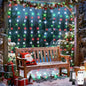 JMEXSUSS 300LED Red White and Green Christmas Curtain Lights with Remote, Indoor Christmas String Lights Plug in, Hanging Twinkle Lights for Bedroom Window Wall Yard Outdoor Xmas Decor, 9.8x9.8ft