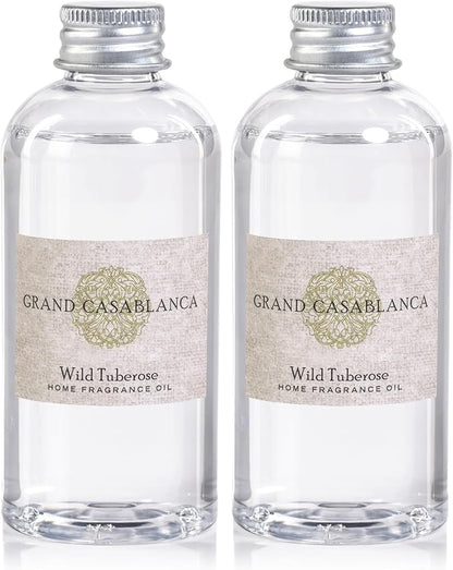 Zodax Grand Casablanca Porcelain Oil Diffuser Refills - 3.38 Oz/2 Count - Wild Tuberose