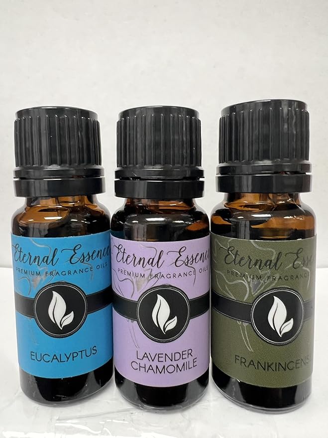 Trio (3) - Eucalyptus, Lavender Chamomile & Frankincense - Premium Fragrance Oil Trio - 10ML