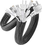 AGPTEK Cable Sleeve Cover, 2Pack 5ft - 1.8 inch Desk Cord Organizer Cable Hider, Home Office Wire Management Computer TV Wire Loom Tubing, Pet Proof Cord Protector, from Cat Dog Chewing, Black